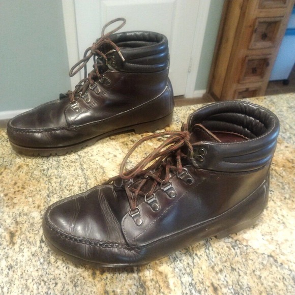 HHB Watermocs Other - Vintage Men's HHB Watermocs Brown Leather Hiking Boots Lug Sole Size 10